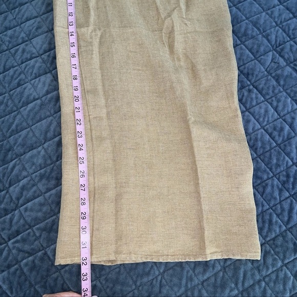 Banana Republic Minna Wide Leg Pants Womens 14 100% Linen Tan Brown T - Picture 10 of 10